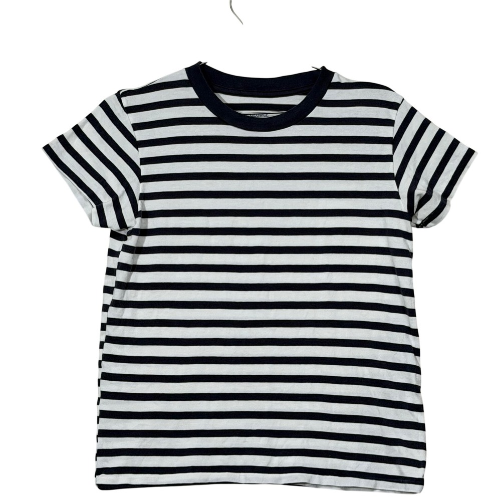 St. George USA bozeman Striped‎ T-Shirt Women Small Nautical Basic Short Sleeve